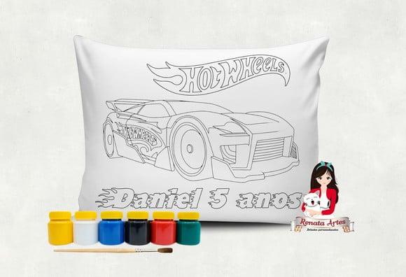 Almofada com Tinta para Colorir Hot Wheels