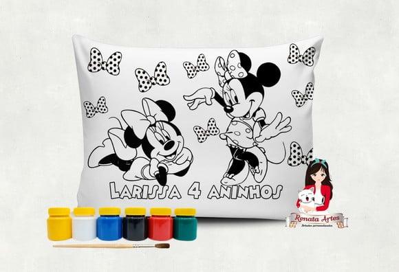 Almofada com Tinta para Colorir Minnie