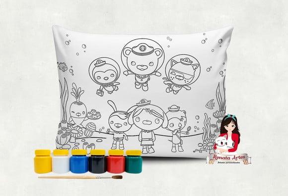 Almofada com Tinta para Colorir Octonautas