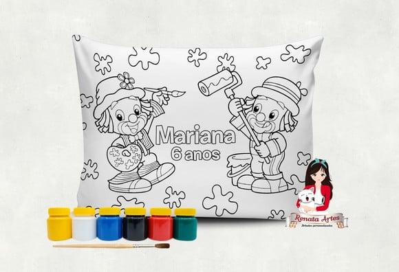 Almofada com Tinta para Colorir Patati e Patata