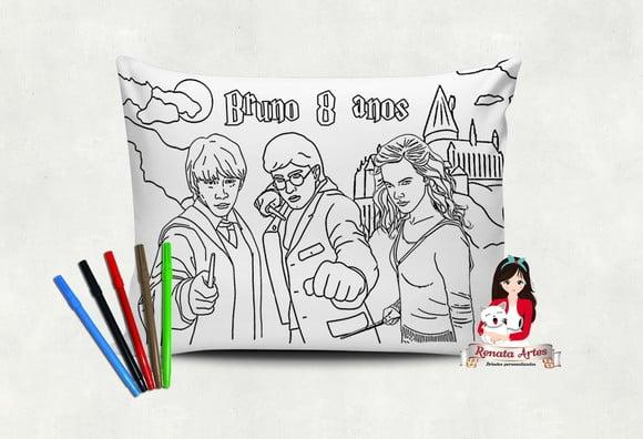 Almofada Pinte e Lave Harry Potter