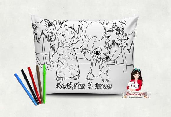 Almofada Pinte e Lave Lilo Stitch