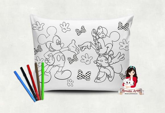 Almofada Pinte e Lave Mickey e Minnie
