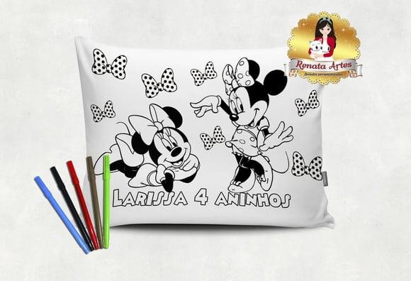 Almofada Pinte e Lave Minnie