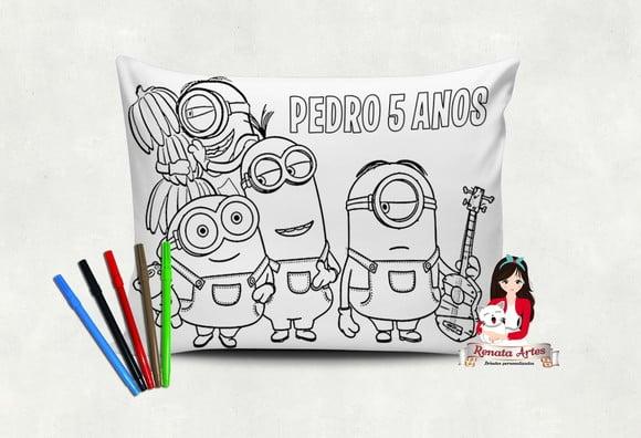 Almofada Pinte e Lave Minions