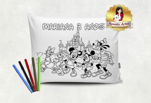Almofada Pinte e Lave Mickey