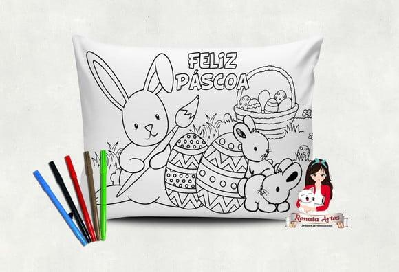 Almofada Pinte e Lave Páscoa 2