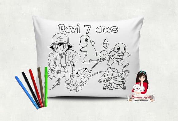 Almofada Pinte e Lave Pokémon