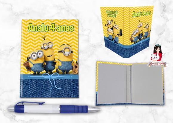 Bloquinho com Caneta Minions