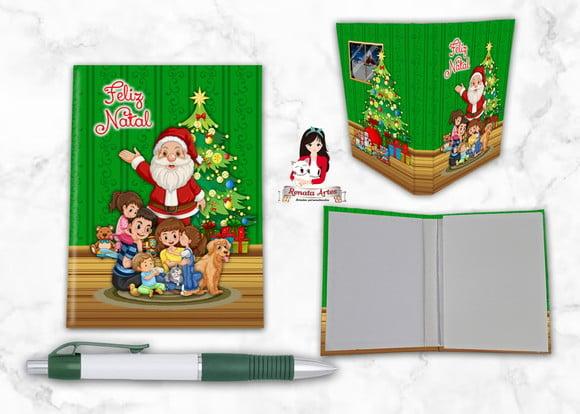 Bloquinho Personalizado com Caneta Natal 2025