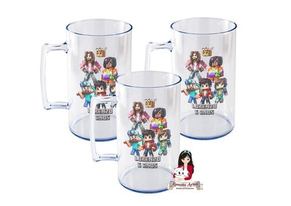 Caneca Acrílica 500ml Minecraft Filme