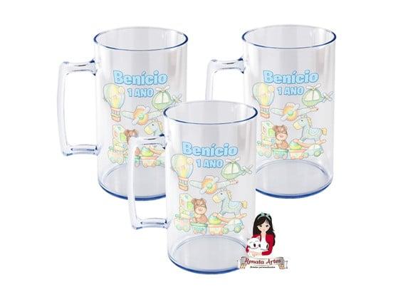 Caneca Acrílica 500ml Brinquedos Vintage
