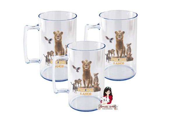 Caneca Acrílica 500ml Rei Leão Mufasa