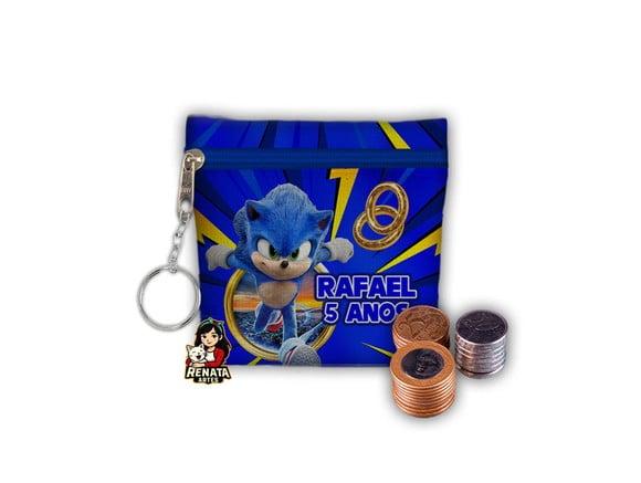 Chaveiro Porta Moedas Personalizado Sonic