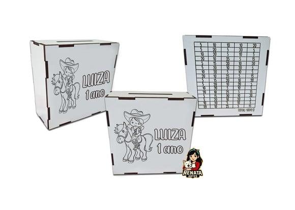 Cofrinho Personalizado Fazendinha Menina Lembrancinha