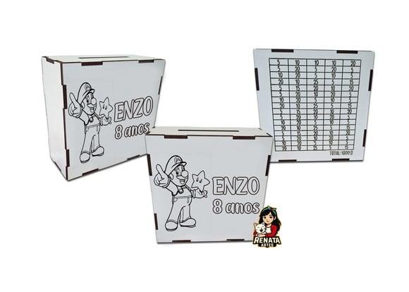 Cofrinho Personalizado Super Mario Lembrancinha