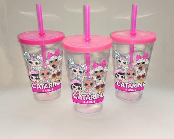 Copo com Canudo 500ml Lol Surprise