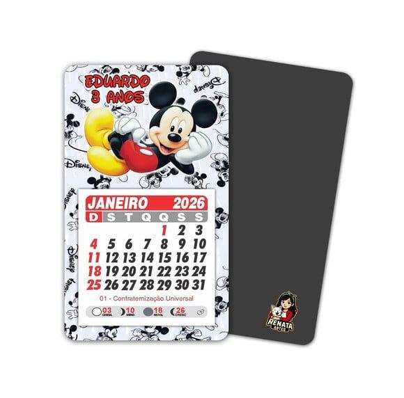 Imã de Geladeira com Calendário Mickey