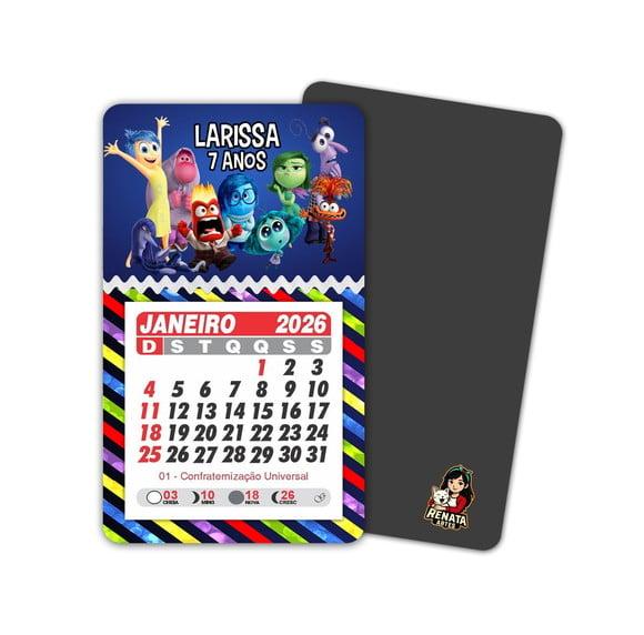 Imã de Geladeira com Calendário Divertidamente