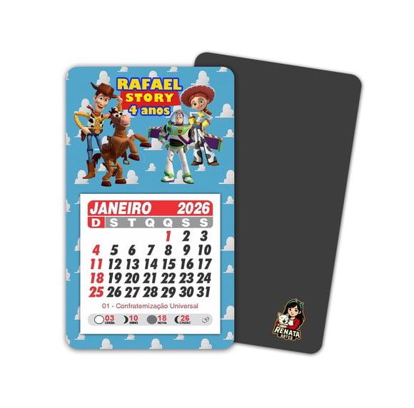 Imã de Geladeira com Calendário Toy Story