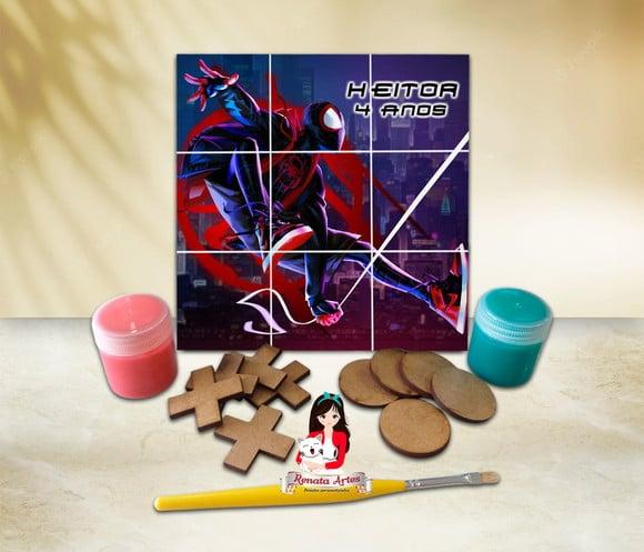 Jogo da Velha com Tinta Personalizado Homem Aranha