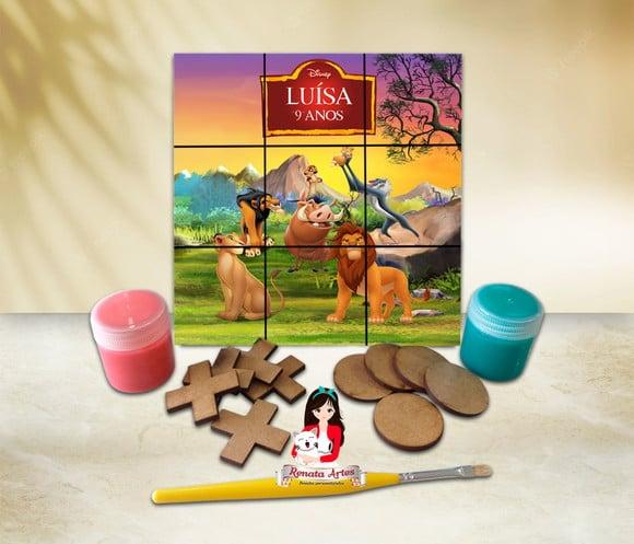 Jogo da Velha com Tinta Personalizado o Rei Leão
