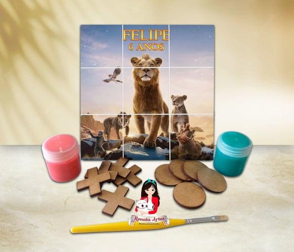 Jogo da Velha com Tinta Personalizado o Rei Leão Mufasa