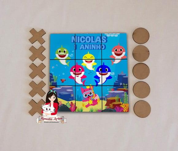 Jogo da Velha Personalizado Baby Tubarão