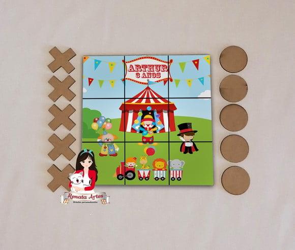 Jogo da Velha Personalizado Circo