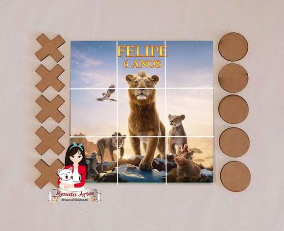 Jogo da Velha Personalizado Rei Leão Mufasa