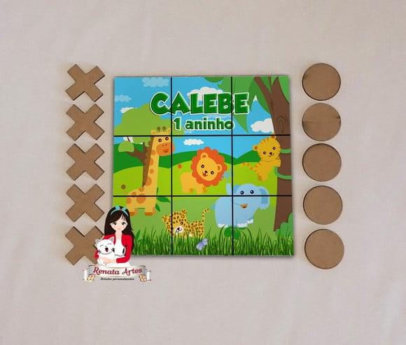 Jogo da Velha Personalizado Safari Baby