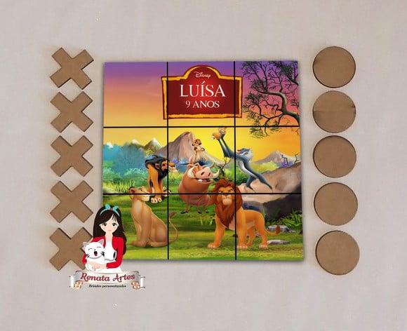 Jogo da Velha Personalizado Rei Leão