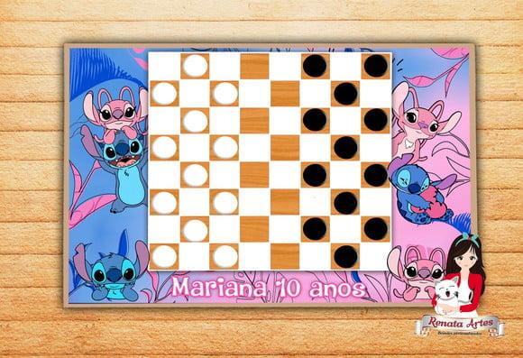 Jogo de Damas Personalizado Stitch