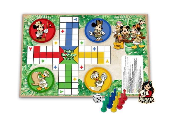 Jogo de Ludo Personalizado Mickey Safari