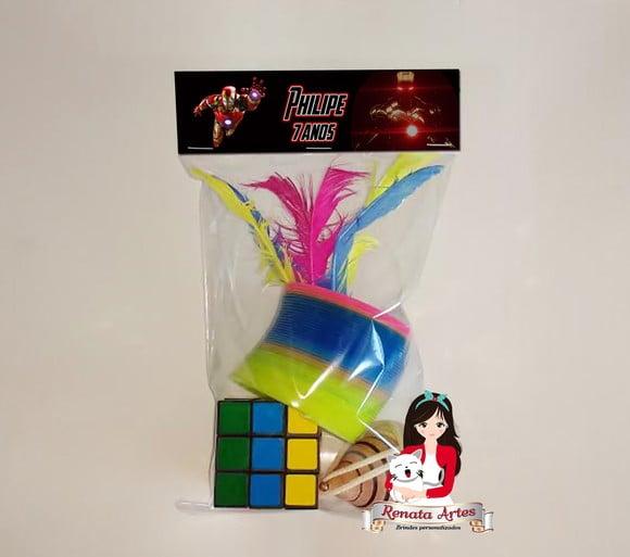 Kit Brinquedos Retrô Personalizado Tema Homem de Ferro