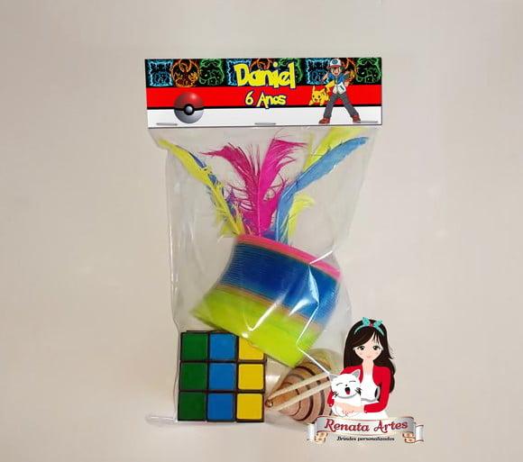 Kit Brinquedos Retrô Personalizado Tema Pokémon