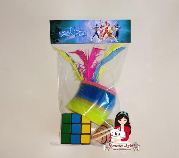Kit Brinquedos Retrô Personalizado Tema Power Rangers 2