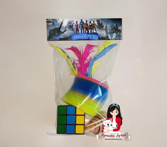 Kit Brinquedos Retrô Personalizado Tema Power Rangers
