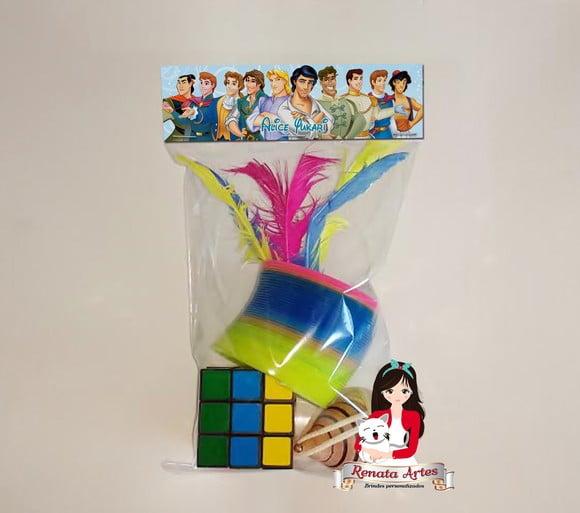 Kit Brinquedos Retrô Personalizado Tema Príncipes Disney