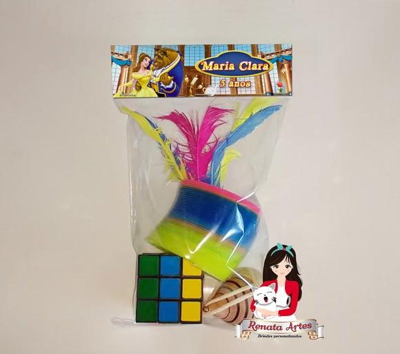 Kit Brinquedos Retrô Tema a Bela e a Fera