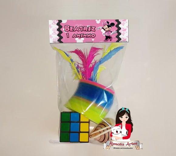 Kit Brinquedos Retrô Tema Minnie Rosa