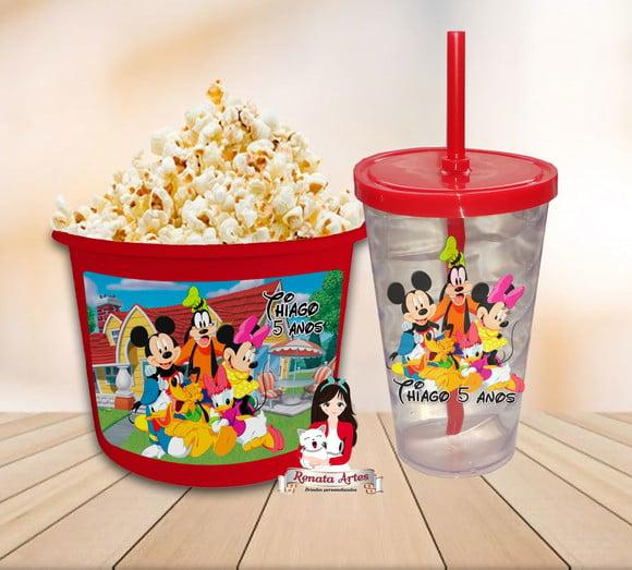 Kit Cinema Personalizado Mickey e Sua Turma