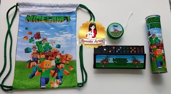 Kit Jogos na Mochila Minecraft