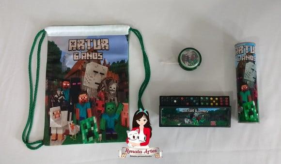 Kit Jogos na Mochila Minecraft