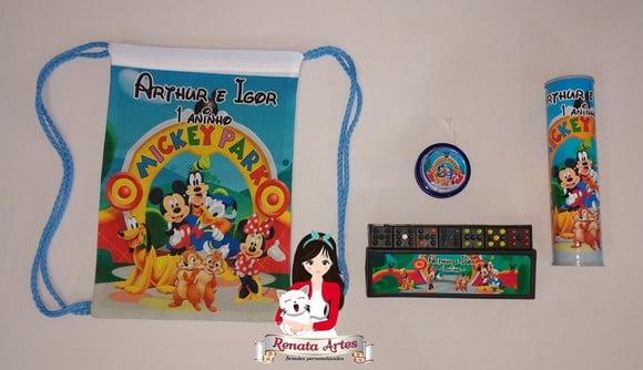Kit Jogos na Mochila Turma Disney