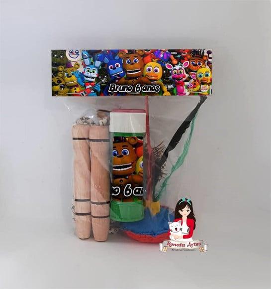 Kit Lembrancinha com Bolha de Sabão Five Nights