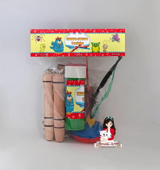Kit Lembrancinha com Bolha de Sabão Galinha Pintadinha
