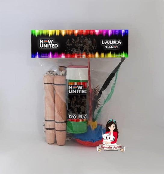Kit Lembrancinha com Bolha de Sabão Now United