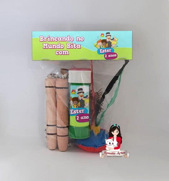 Kit Lembrancinha com Bolha de Sabão Mundo Bita