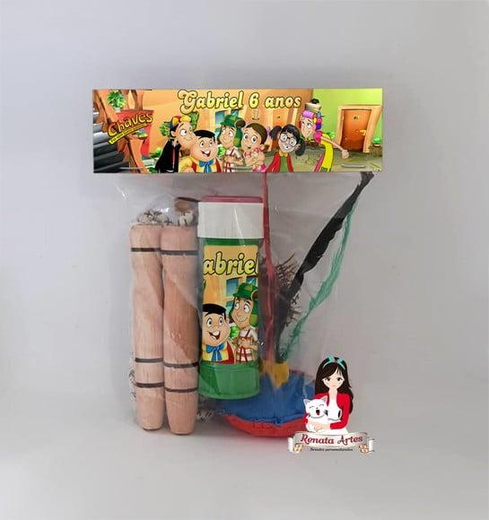 Kit Lembrancinha com Bolha de Sabão Turma do Chaves